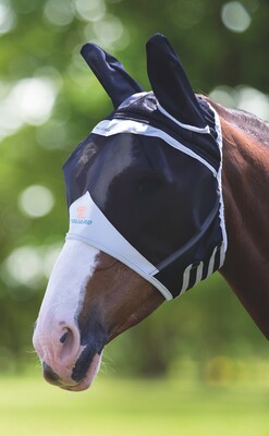 Shires FlyGuard Pro Fine Mesh Vliegenmasker met oren