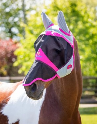 Shires FlyGuard Pro Air Motion vliegenmasker met oren en neusflap