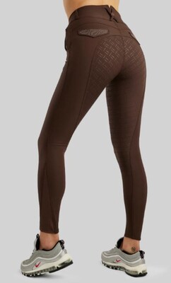 Montar Rijbroek Briella Highwaist Rosegold Crystals FullGrip