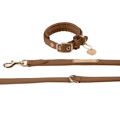 Eskadron Hondenhalsband en riem Faux Leather Heritage