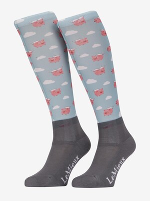 LeMieux Footsie Socks Flying Pigs