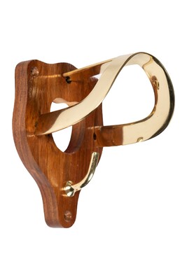 HKM Hoofdstelhanger hout en messing