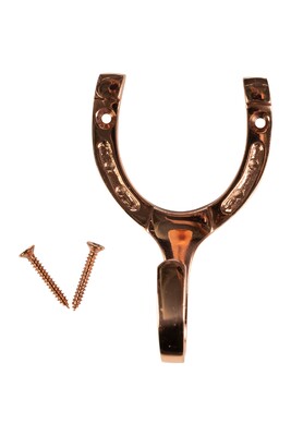 HKM Stalhaak Hoefijzer messing