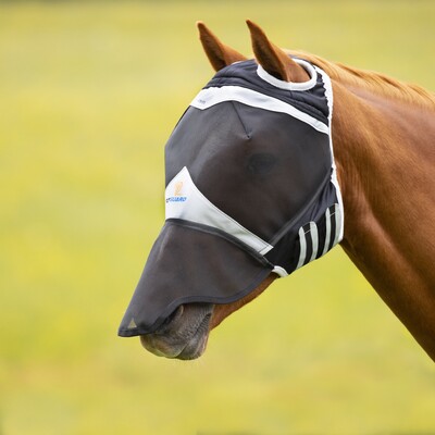 Shires FlyGuard Pro Fine Mesh Vliegenmasker met neusflap