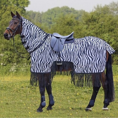 Waldhausen  Zebra Vliegenuitrijdeken met franjes