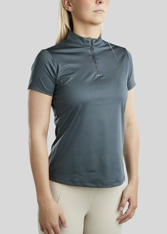 Montar MoBlair Trainingsshirt with dark grey crystals