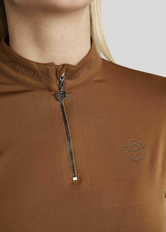 Montar MoBlair Trainingsshirt with dark grey crystals