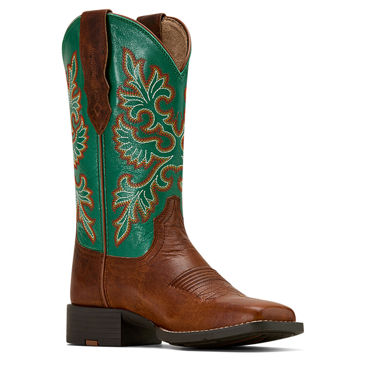Ariat Round Up Wide Square Toe StretchFit Westernlaars dames