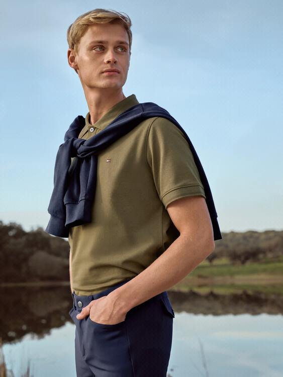 Tommy Hilfiger Harrison Pique Heren Poloshirt 