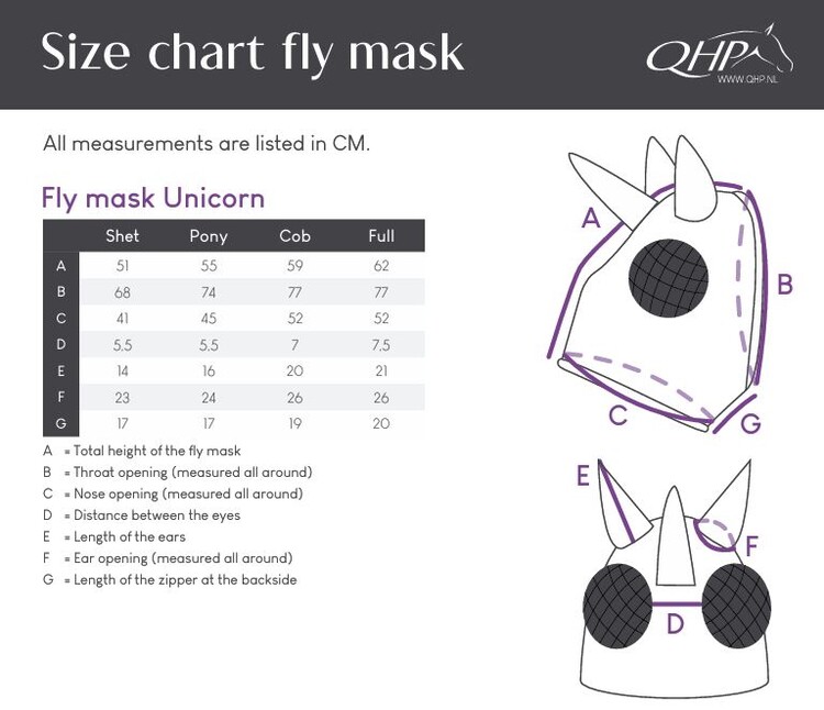 QHP Vliegenmasker Unicorn