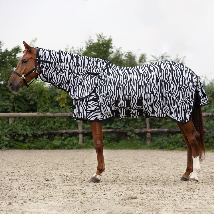 QHP Vliegendeken Zebra met hals en masker