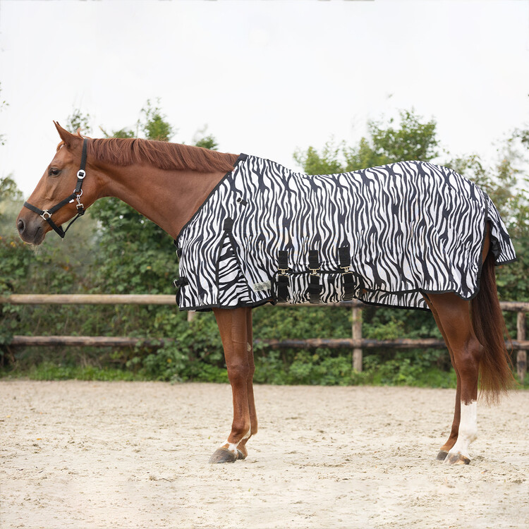 QHP Vliegendeken Zebra met hals en masker
