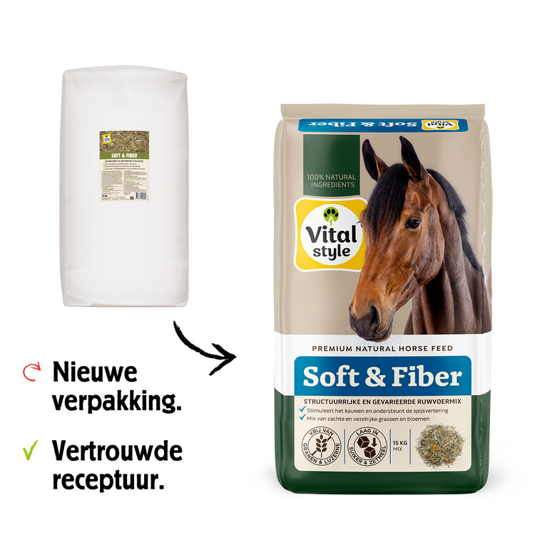 VitalStyle Ruwvoermix Soft & Fiber 15kg