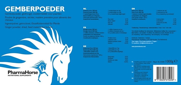 PharmaHorse Gember Paard 1000gr