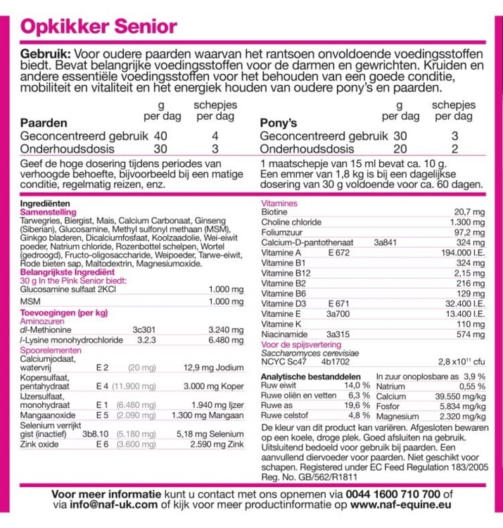 NAF Opkikker Senior 1.8kg