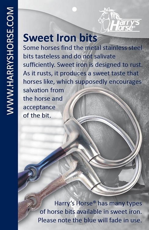 Harry's Horse Watertrens anatomisch dubbelgebroken Sweet Iron 14mm