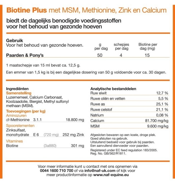 NAF Biotin Plus Navulling 2KG